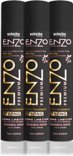 Scheibe 3 pcs Silver Enzo Professional Hair Spray Hair Spray