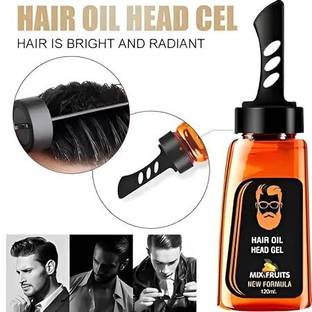luminours 2-In-1 Hair Gel With Comb Long-Lasting Fluffy Men Styling Gel Tool Hair Oil Hair Gel