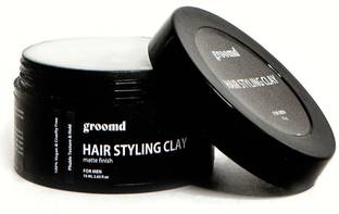 groomd Hair Styling Clay for Natural texture and Matte Finish - 75GM | Pliable Texture and Hold Hair Clay