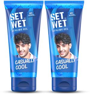 SET WET Styling Hair Gel for Men - Casually Cool for Medium Hold & High Shine,No Alcohol Hair Gel