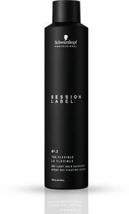 Schwarzkopf Professional Session Label Flexible Hold Hair Spray for Instant hold and Shine 300ml Hair Spray
