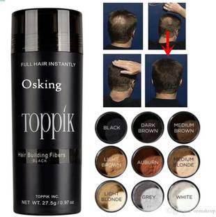 Osking hair styling fiber Hair Building Fiber/ BLACK Hair Fiber, BLACK Color (27.5g) (BLACK Color) Hair Loss concealer Hair Fiber Hair Powder