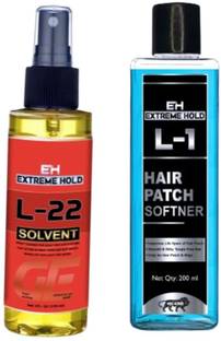 Growth L-22 Glue remover spray (118ML) & L-1 Hair Patch Softener & Conditioner Hair Spray