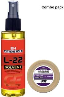 Growth NoShine Double sided Adhesive Tape 1x5yrd tape with L22 Solvent all glue remover Hair Spray