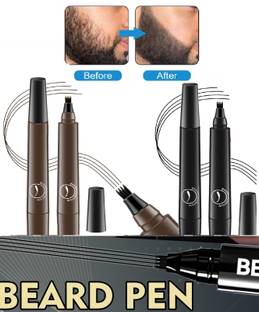 YAWI Beard Marker, Waterproof Beard Pencil (black & brown ) Beard Cream