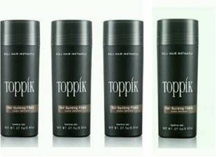 toppik Hair Building Fibers For Volumizing & Instant Styling Dark Brown Color 4 Units Hair Fiber