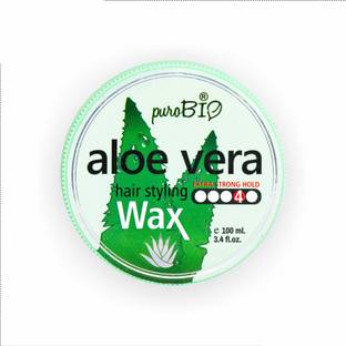 purobio Aloe Vera Hair Styling Wax For Men | Extra Strong And Flexible Hold Hair Wax