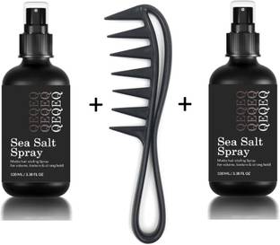 QEQEQ Sea Salt Spray Pack of 2 Volume, Texture, Heat Protectant,Hold Hair Spray(200ml) Hair Spray