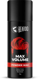 BEARDO Max Volume Powder Wax 10 gm|Strong Hold|Hair Styling|Matte Finish|Restylable Hair Wax