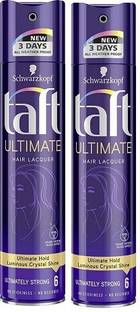 TAFT Ultimate Hair Lacquer Ultimately Strong 6, 250 ml (PACK OF 2) Hair Spray