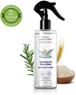 BARE ANATOMY Rosemary Water Spray for Hair Growth, Thickness & Hairfall Control, 100% Natural Hair Spray