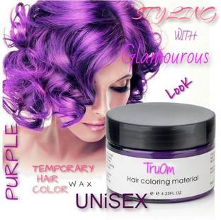 TRUOM Purple Wax Temporary Hair Styling Color Mousse (Unisex) Hair Wax (100 g) Hair Wax