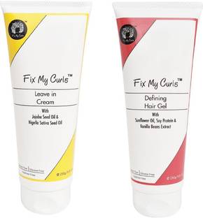 Fix My Curls Protein Curl Cream & Gel|For Curly,Wavy,Frizzy Hair | Silicone Free| 250gm Each Hair Lotion