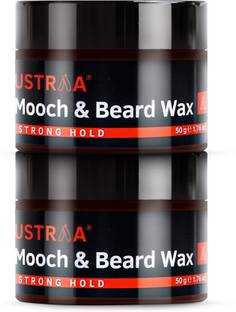 USTRAA Mooch & Beard Wax - Strong Hold - Long-Lasting Hold For Beard with Natural Wax Beard Gel