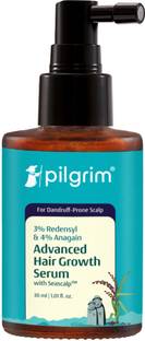 Pilgrim 3% Redensyl & 4% Anagain Hair Growth Serum for Dandruff Scalp