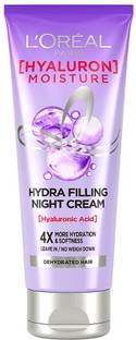 L'Oréal Paris Hyaluron Moisture 72H Hydra Filling Night Hair Cream | For Dry & Dehydrated Hair