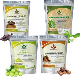 Havintha Amla Reetha Shikakai & Bhringraj Powder For Hair - Each 100 gm (Combo Pack)