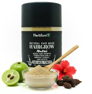 HerbtoniQ Hairgrow Nutri Hair Mask Powder Herbal Blend for Hair Growth, Dandruff, Strength