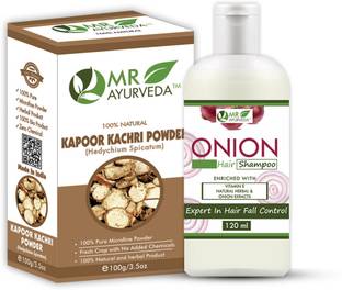 MR Ayurveda Kapoor Kachri Powder & Onion Hair Shampoo - Combo Pack
