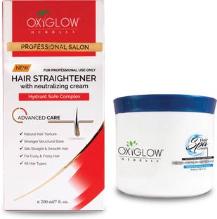 oxy glow herbals Set Of Hair Straightener 200 Gm & Hair Spa Cream 250gm