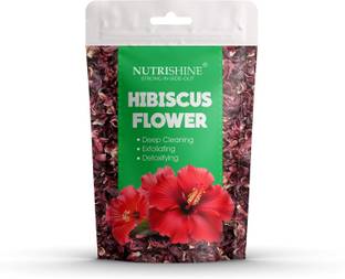 NUTRISHINE Dry Hibiscus Flower 50gm (Rosa Sinensis) Gudhal Flower For Hair Care & Face Pack