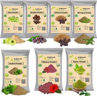 Brightland 100% Bio Organic Amla Reetha Shikakai Hibiscus