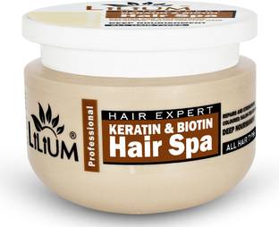 LILIUM Professional Hair Spa Keratin & Biotin Butter Ideal For Dry, & Weakened Locks