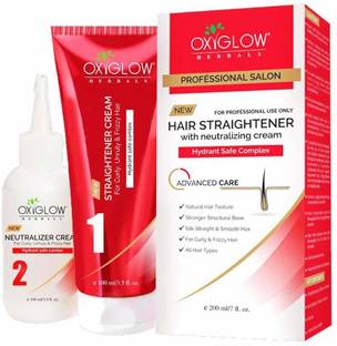 OXYGLOW Professional Salon Hair Straightener with NeutralisingCream