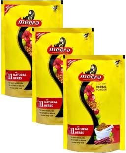 Meera Herbal Hair Wash Powder - Pack Of 3 (40g)