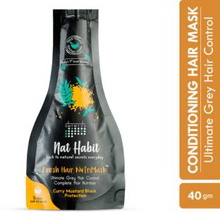 Nat Habit Cury Mustard FRESH Hair Mask (NutriMask) | Anti-Greying, Hair Smoothening |