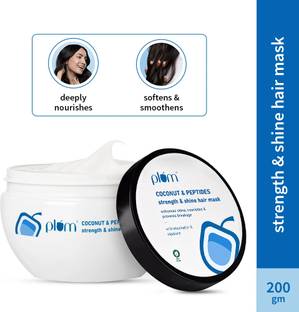 Plum Coconut & Peptides Hair Mask with Shea Butter, Strong Shiny Hair