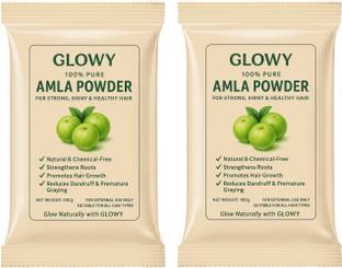 GLOWY Amla Powder–Naturally strong shiny and beautiful hair from root to tip Pack of 2