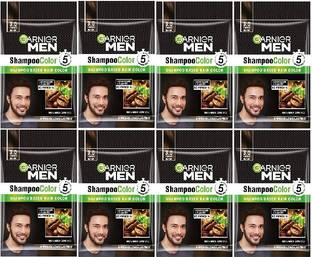 GARNIER Men shampoo color based hair color 100% Grey Coverage 3.0 Brown Black