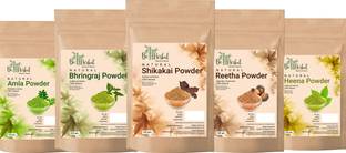 BE HERBAL 100% Natural Amla+Bhringraj+Shikakai+Reetha+Heena Powder & Hair Care (100g Each)