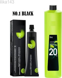 Shuang You i, nov@ Developer 20Vol 6% 1000ML+No.1, Black Hair Colour, , Black