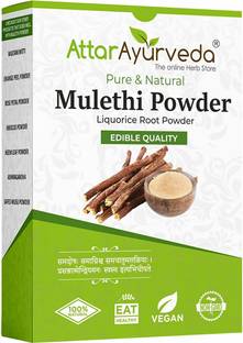 Attar Ayurveda Pure & Natural Mulethi Powder For Skin Whitening, Licorice Powder For Body, Skin and Hair, (200gm)
