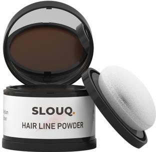 SLOUQ Hairline Powder - Instant Coverage For Bald Spots & Roots - (Dark Brown)