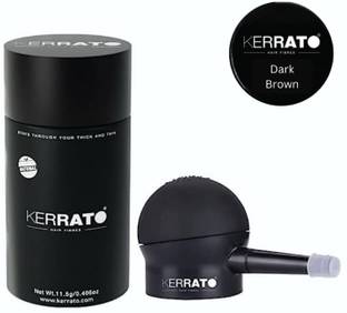 KERRATO HAIR FIBRES For Thinning Hair (Dark Brown) and Pump Applicator