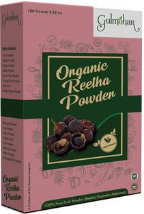 GULMOHAR 100% Pure Organic Reetha Powder (Soapnut) For Hair Growth