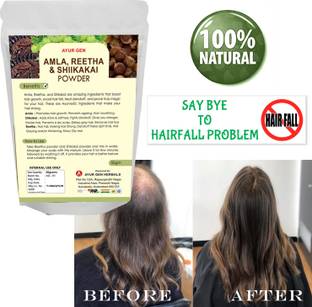Ayurgen's Organic Herbal Amla + Shikakai + Reetha Powder- Combo Pack