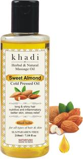 Satvayush Khadi Almond Oil (Badam Tel) For Hair & Body Massage Natural & Herbal Hair Oil