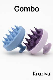Kruziva Scalp Massager Brush Set of 2 | Relaxation & Hair Growth Stimulation Combo Pack
