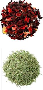 Three Elements DRY HIBISCUS FLOWERS ( GUDAHAL PHOOL , dry rosemary leaves 100gm100 gm
