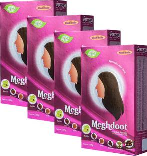 MEGHDOOT Dry Hair Wash Herbal Powder 200gm x 4 for Dandruff Control and Scalp Clean