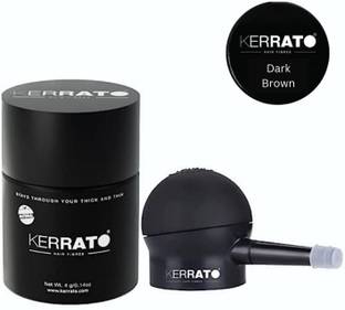 KERRATO HAIR FIBRES For Thinning Hair (Dark Brown) and Pump Applicator