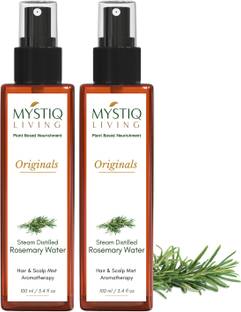 Mystiq Living Water Spray Mist 100% Pure Hydrosol for Face, Skin & Hair Growth Men & Women