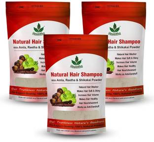 Havintha Natural Hair Shampoo with Amla, Reetha and Shikakai Powder - 227 Grams. (Pack of 3)
