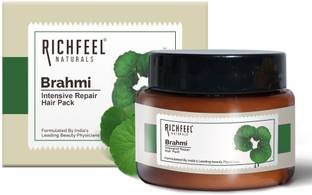RICHFEEL Brahmi Intensive Repair Hair Pack |Treats Damage & Split Ends 100gm