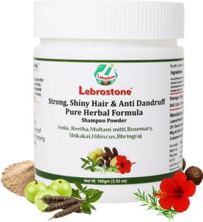 Lebrostone Dry Shampoo Powder | Herbal for Strong, Shiny, Anti Dandruff & Hair Growth