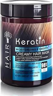 INDIANA HUDA Keratin Cream Hair Mask, Moisturizing & Smoothing for Dry Damaged